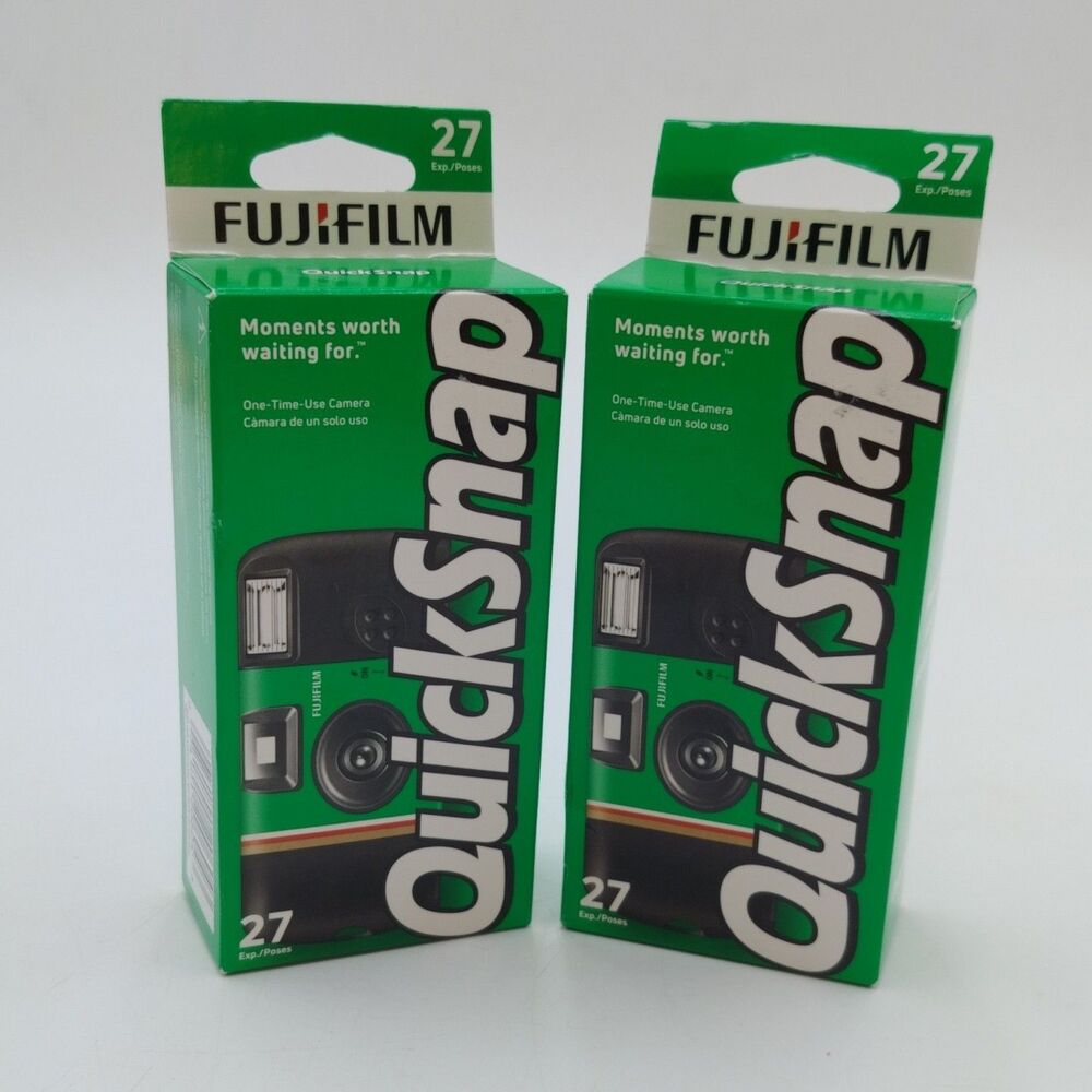 2 x Fujifilm Quicksnap 400 Single Use One Time Use Flash Camera, 27 Exposure
